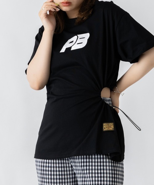 mebole（メボレ）の「ウエストギャザーＴシャツ（Tシャツ/カットソー・レディース・ピンク/ブラック/ホワイト/ブルー・FREE）」の20枚目の写真