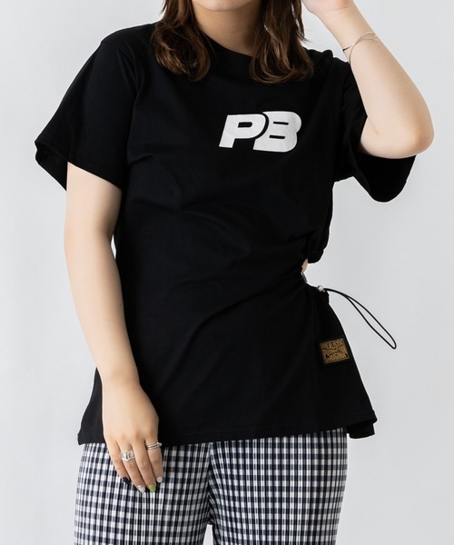 mebole（メボレ）の「ウエストギャザーＴシャツ（Tシャツ/カットソー・レディース・ピンク/ブラック/ホワイト/ブルー・FREE）」の22枚目の写真