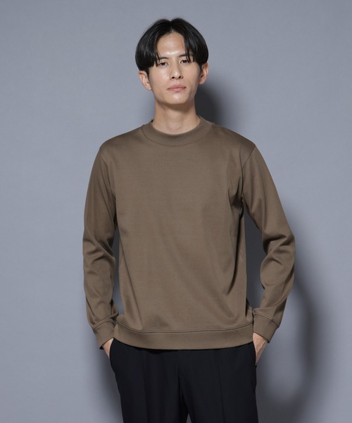 セール】「FORMAL JERSEY」モックネックカットソー長袖（Tシャツ