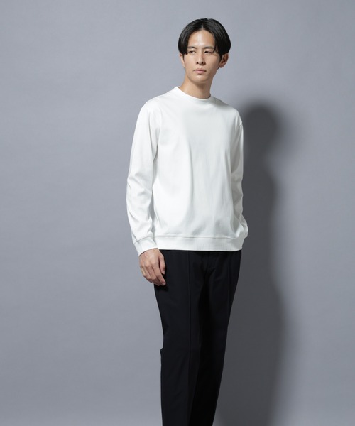 セール】「FORMAL JERSEY」モックネックカットソー長袖（Tシャツ