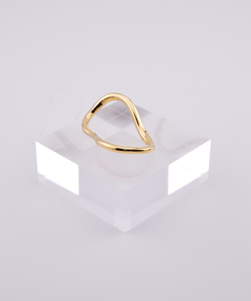 BROTHERHOOD(ブラザーフッド)の「【earyear】Wavy Mirage Double Finger Ring(リング・レディース・ゴールド・FREE)」の4枚目の写真