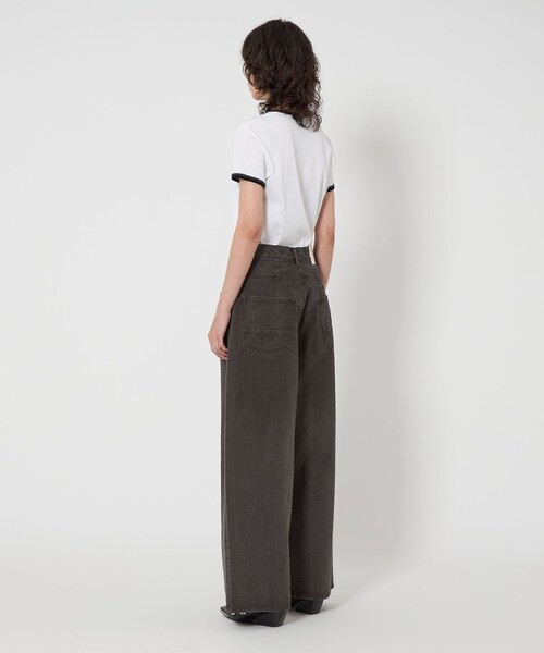 ASTRAET(アストラット)の「<ASTRAET>BIG バルーン カラーデニムパンツ UNISEX(デニムパンツ・レディース・ダークグレー/ベージュ・0/1/00/3)」の6枚目の写真