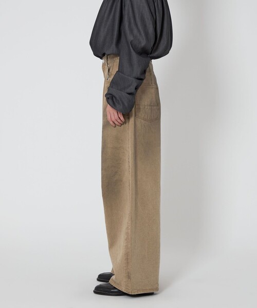 ASTRAET(アストラット)の「<ASTRAET>BIG バルーン カラーデニムパンツ UNISEX(デニムパンツ・レディース・ダークグレー/ベージュ・0/1/00/3)」の19枚目の写真