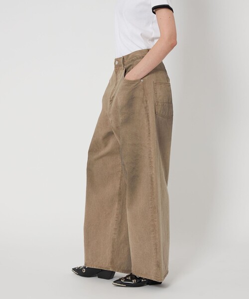 ASTRAET(アストラット)の「<ASTRAET>BIG バルーン カラーデニムパンツ UNISEX(デニムパンツ・レディース・ダークグレー/ベージュ・0/1/00/3)」の21枚目の写真