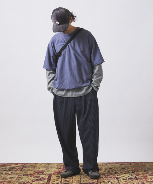 JOURNAL STANDARD relume(ジャーナルスタンダード レリューム)の「【60’s】ヴィンテージピグメントスウェットT + レイヤードサーマル 2点セット(Tシャツ/カットソー・メンズ・ネイビー/オレンジ/ブラック・LARGE/MEDIUM)」の4枚目の写真