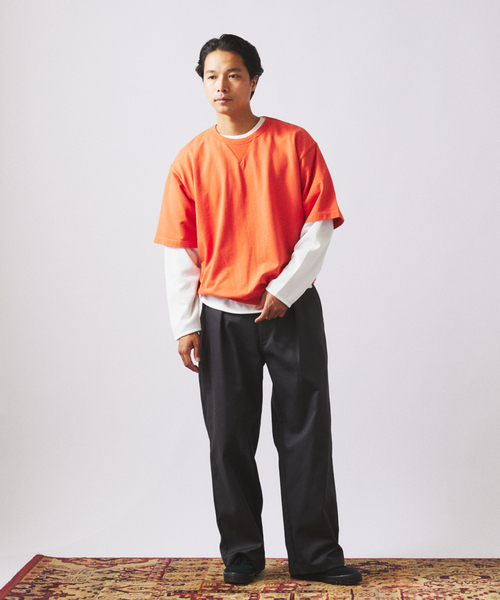 JOURNAL STANDARD relume(ジャーナルスタンダード レリューム)の「【60’s】ヴィンテージピグメントスウェットT + レイヤードサーマル 2点セット(Tシャツ/カットソー・メンズ・ネイビー/オレンジ/ブラック・LARGE/MEDIUM)」の5枚目の写真