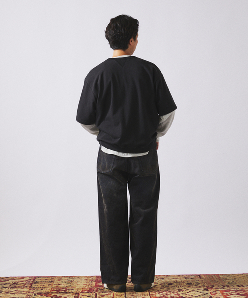 JOURNAL STANDARD relume(ジャーナルスタンダード レリューム)の「【60’s】ヴィンテージピグメントスウェットT + レイヤードサーマル 2点セット(Tシャツ/カットソー・メンズ・ネイビー/オレンジ/ブラック・LARGE/MEDIUM)」の6枚目の写真