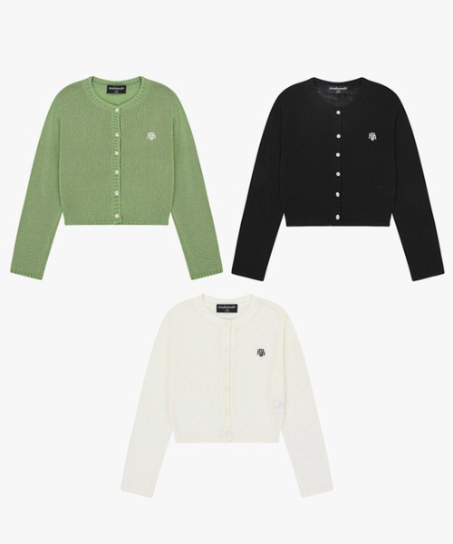 muahmuah(ムーアムーア)の「A'GEM/9 × .kom 『muah muah/ムーアムーア』REGULAR FIT ROUND CARDIGAN/レギュラーフィットラウンドカーディガン(カーディガン/ボレロ・レディース・アイボリー/ブラック/グリーン・FREE)」の9枚目の写真