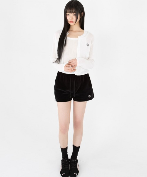 muahmuah(ムーアムーア)の「A'GEM/9 × .kom 『muah muah/ムーアムーア』REGULAR FIT ROUND CARDIGAN/レギュラーフィットラウンドカーディガン(カーディガン/ボレロ・レディース・アイボリー/ブラック/グリーン・FREE)」の6枚目の写真