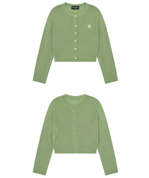muahmuah(ムーアムーア)の「A'GEM/9 × .kom 『muah muah/ムーアムーア』REGULAR FIT ROUND CARDIGAN/レギュラーフィットラウンドカーディガン(カーディガン/ボレロ・レディース・アイボリー/ブラック/グリーン・FREE)」の13枚目の写真
