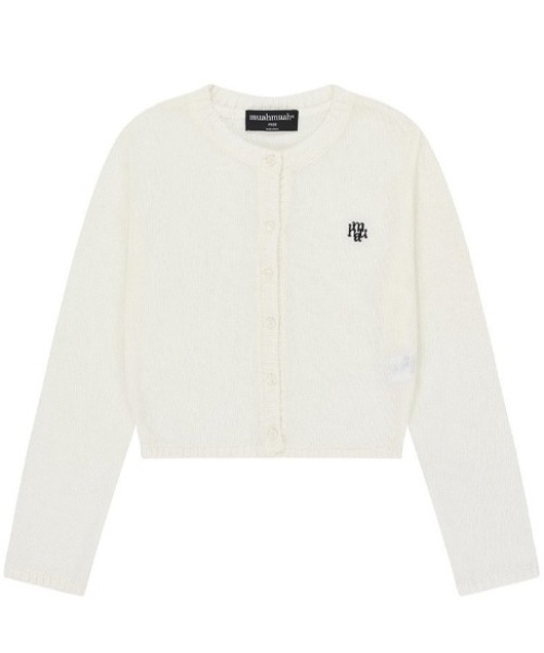 muahmuah(ムーアムーア)の「A'GEM/9 × .kom 『muah muah/ムーアムーア』REGULAR FIT ROUND CARDIGAN/レギュラーフィットラウンドカーディガン(カーディガン/ボレロ・レディース・アイボリー/ブラック/グリーン・FREE)」の12枚目の写真