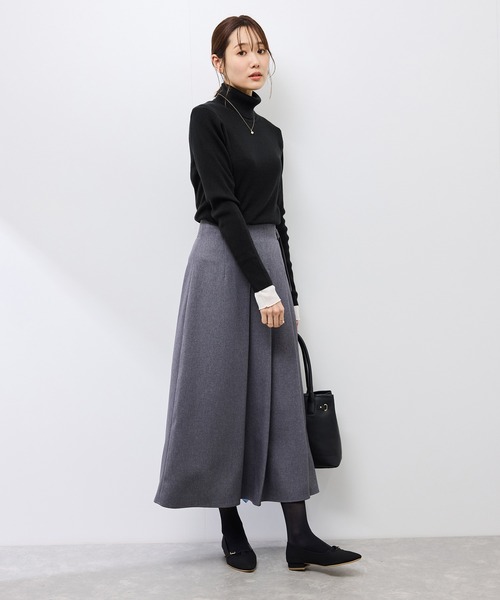 ROPE' PICNIC（ロペピクニック）の「アンチピリングリブタートルニットプルオーバー/イージーケア（ニット/セーター・レディース・キナリ/ブラック/ホワイト系その他5/ワイン・FREE）」の7枚目の写真