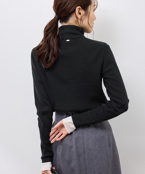 ROPE' PICNIC（ロペピクニック）の「アンチピリングリブタートルニットプルオーバー/イージーケア（ニット/セーター・レディース・キナリ/ブラック/ホワイト系その他5/ワイン・FREE）」の10枚目の写真