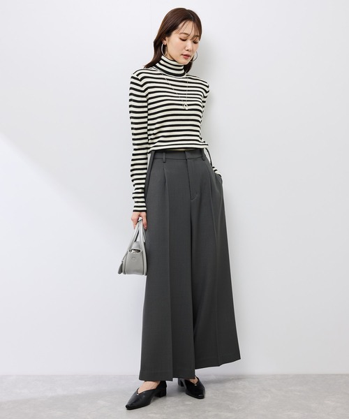 ROPE' PICNIC（ロペピクニック）の「アンチピリングリブタートルニットプルオーバー/イージーケア（ニット/セーター・レディース・キナリ/ブラック/ホワイト系その他5/ワイン・FREE）」の16枚目の写真