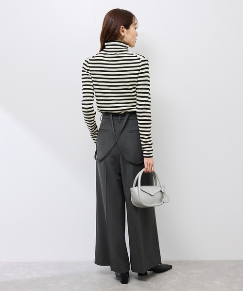 ROPE' PICNIC（ロペピクニック）の「アンチピリングリブタートルニットプルオーバー/イージーケア（ニット/セーター・レディース・キナリ/ブラック/ホワイト系その他5/ワイン・FREE）」の18枚目の写真