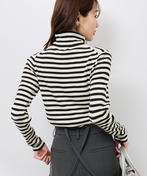 ROPE' PICNIC（ロペピクニック）の「アンチピリングリブタートルニットプルオーバー/イージーケア（ニット/セーター・レディース・キナリ/ブラック/ホワイト系その他5/ワイン・FREE）」の19枚目の写真