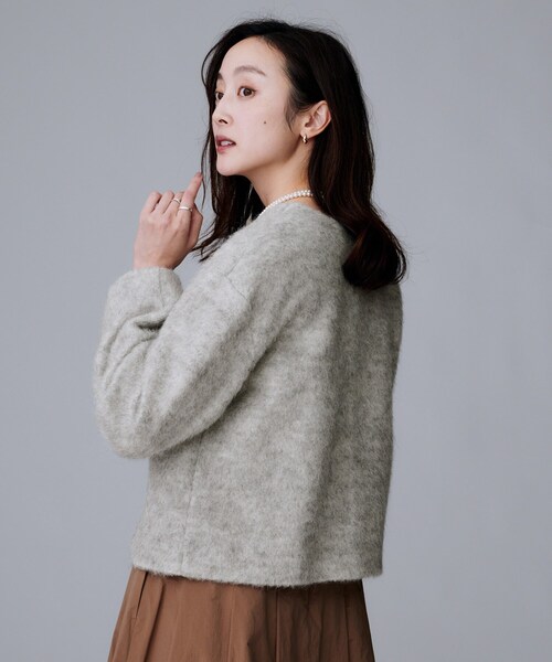 ユナイテッドアローズ　アルパカ混　シャギージャケット　カーディガン　定価4万円 ユナイテッドアローズ アルパカ混 シャギージャケット カーディガン