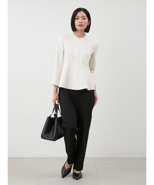 Mila Owen（ミラオーウェン）の「【セットアイテム】2wayレースカラーペプラムSET UP（ワンピース・レディース・マルチ/ネイビー/ブラック・1/0）」の5枚目の写真