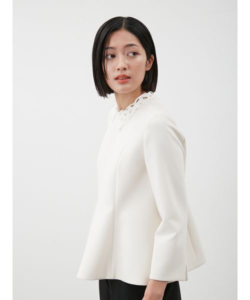 Mila Owen（ミラオーウェン）の「【セットアイテム】2wayレースカラーペプラムSET UP（ワンピース・レディース・マルチ/ネイビー/ブラック・1/0）」の14枚目の写真