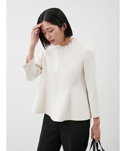 Mila Owen（ミラオーウェン）の「【セットアイテム】2wayレースカラーペプラムSET UP（ワンピース・レディース・マルチ/ネイビー/ブラック・1/0）」の15枚目の写真