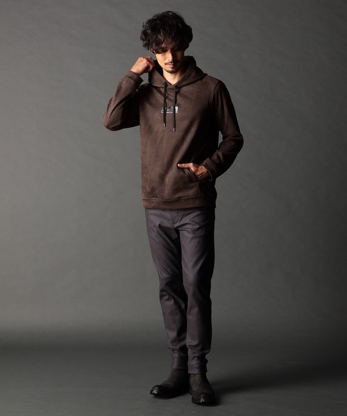 NICOLE CLUB FOR MEN（ニコルクラブフォーメン）の「ブラッシュドクロス プルオーバーパーカー（パーカー・メンズ・ブラウン/シルバーグレー/オレンジ/ブルー系/ブラック系・X-LARGE/LARGE/MEDIUM）」の21枚目の写真