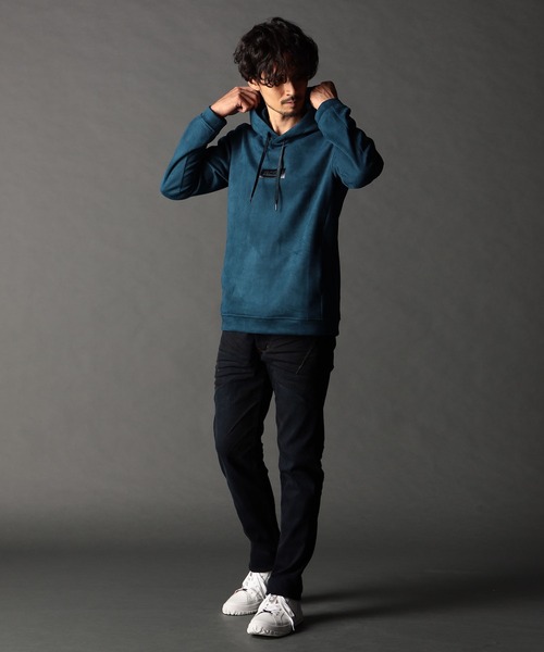 NICOLE CLUB FOR MEN（ニコルクラブフォーメン）の「ブラッシュドクロス プルオーバーパーカー（パーカー・メンズ・ブラウン/シルバーグレー/オレンジ/ブルー系/ブラック系・X-LARGE/LARGE/MEDIUM）」の6枚目の写真
