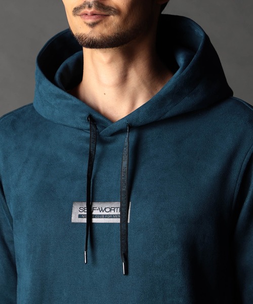 NICOLE CLUB FOR MEN（ニコルクラブフォーメン）の「ブラッシュドクロス プルオーバーパーカー（パーカー・メンズ・ブラウン/シルバーグレー/オレンジ/ブルー系/ブラック系・X-LARGE/LARGE/MEDIUM）」の9枚目の写真