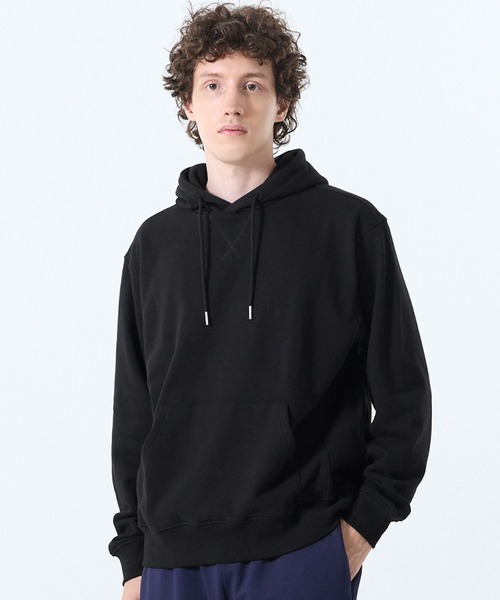 coca(coca)(コカ)の「裏毛プルパーカー(パーカー・メンズ・ブラック/ライトグレー・XL/M/L)」の2枚目の写真