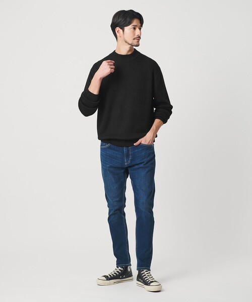 BEAUTY&YOUTH UNITED ARROWS（ビューティーアンドユースユナイテッドアローズ）の「【WEB限定 WARDROBE SMART】マシーンウォッシャブル ウールミックス アゼ モックネック（ニット/セーター・メンズ・ダークブラウン/ブラック/ナチュラル・S/M/L/XL）」の10枚目の写真