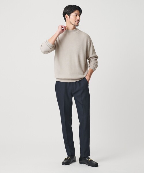BEAUTY&YOUTH UNITED ARROWS（ビューティーアンドユースユナイテッドアローズ）の「【WEB限定 WARDROBE SMART】マシーンウォッシャブル ウールミックス アゼ モックネック（ニット/セーター・メンズ・ダークブラウン/ブラック/ナチュラル・S/M/L/XL）」の14枚目の写真