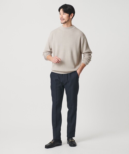 BEAUTY&YOUTH UNITED ARROWS（ビューティーアンドユースユナイテッドアローズ）の「【WEB限定 WARDROBE SMART】マシーンウォッシャブル ウールミックス アゼ モックネック（ニット/セーター・メンズ・ダークブラウン/ブラック/ナチュラル・S/M/L/XL）」の15枚目の写真