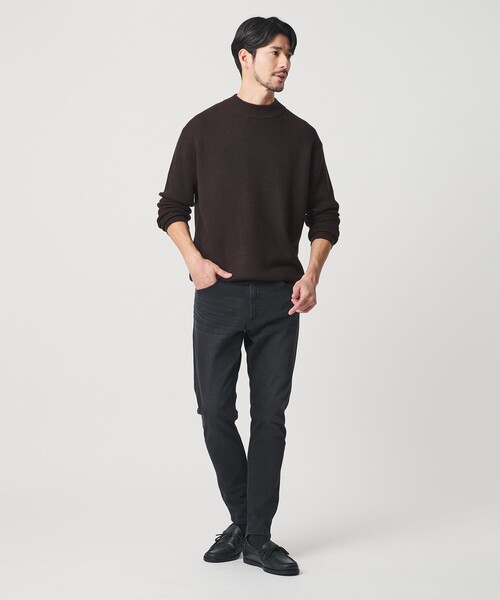 BEAUTY&YOUTH UNITED ARROWS（ビューティーアンドユースユナイテッドアローズ）の「【WEB限定 WARDROBE SMART】マシーンウォッシャブル ウールミックス アゼ モックネック（ニット/セーター・メンズ・ダークブラウン/ブラック/ナチュラル・S/M/L/XL）」の20枚目の写真
