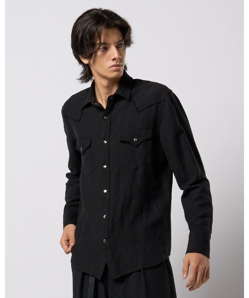 wjk（ダヴルジェイケイ）の「western shirt（シャツ/ブラウス・メンズ・ホワイト/ブラック/ブルー・SMALL/MEDIUM/LARGE/X-LARGE）」の2枚目の写真