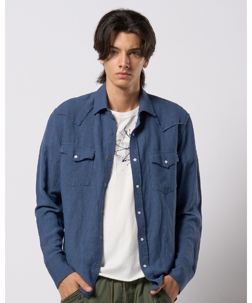 wjk（ダヴルジェイケイ）の「western shirt（シャツ/ブラウス・メンズ・ホワイト/ブラック/ブルー・SMALL/MEDIUM/LARGE/X-LARGE）」の10枚目の写真