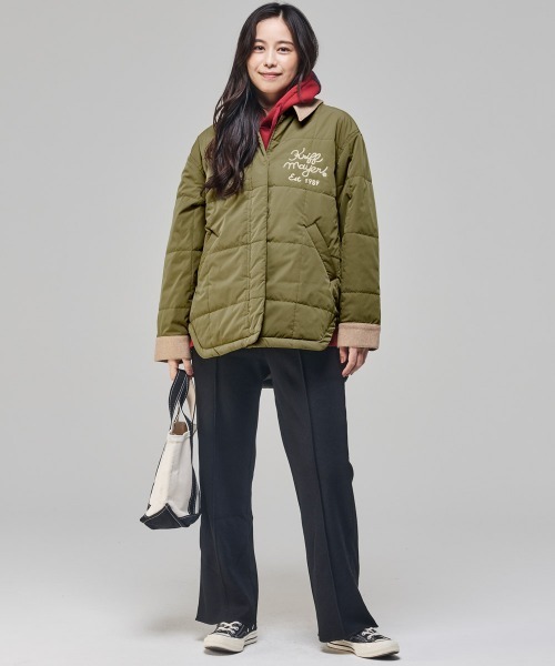 KRIFF MAYER Lady's Collection(クリフメイヤーレディースコレクション)の「キルト中綿ジャケット(ダウンジャケット/コート・レディース・ナチュラル/カーキ・MEDIUM/LARGE)」の5枚目の写真