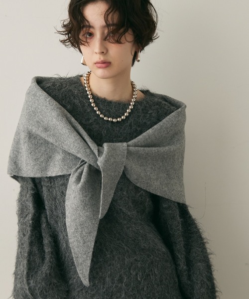 セール】もちもちニットトライアングルスカーフ（ストール/ショール