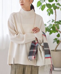 〈手洗い可能〉ウール カシミヤ ハイネック プルオーバー