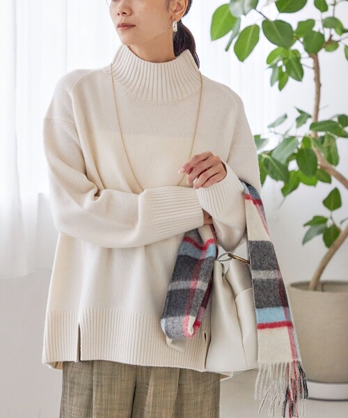 手洗い可能〉ウール カシミヤ ハイネック プルオーバー（ニット