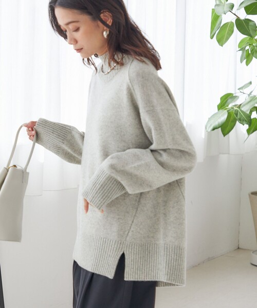 セール】〈手洗い可能〉ウール カシミヤ ハイネック プルオーバー