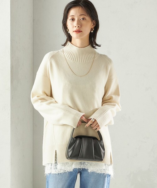 セール】〈手洗い可能〉ウール カシミヤ ハイネック プルオーバー