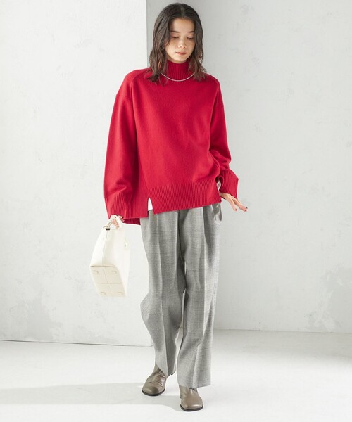 手洗い可能〉ウール カシミヤ ハイネック プルオーバー（ニット