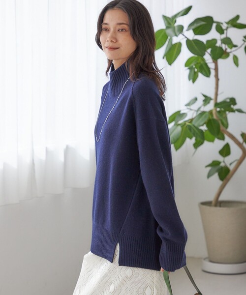 セール】〈手洗い可能〉ウール カシミヤ ハイネック プルオーバー