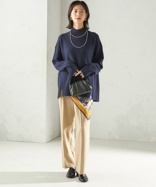 手洗い可能〉ウール カシミヤ ハイネック プルオーバー（ニット