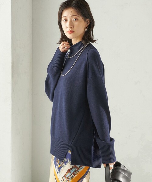 手洗い可能〉ウール カシミヤ ハイネック プルオーバー（ニット