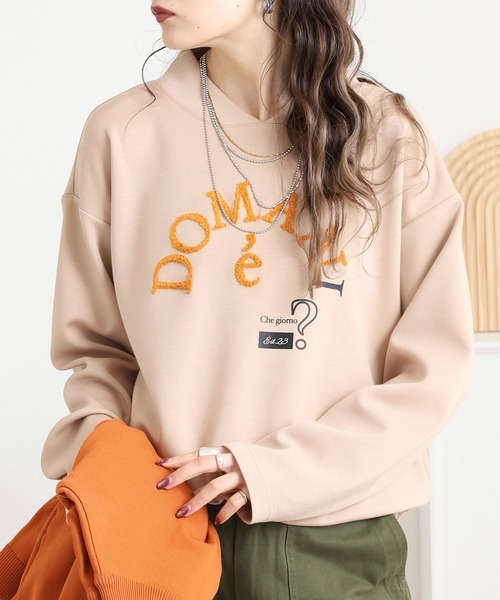 BRODIAEA(ブローディア)の「BRODIAEA サガラロゴダンボールニットチュニック(チュニック・レディース・ベージュ/レンガ/杢グレー/ブラック・40)」の15枚目の写真