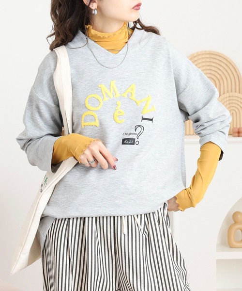 BRODIAEA(ブローディア)の「BRODIAEA サガラロゴダンボールニットチュニック(チュニック・レディース・ベージュ/レンガ/杢グレー/ブラック・40)」の9枚目の写真