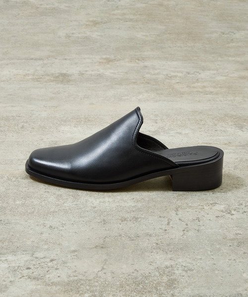 And A(アンドエー)の「PADRONE パドローネ / BL SQUARE SLIP-ON スクエアトゥレザースリッポンシューズ / PU8777-2002(サンダル・メンズ・ブラック・41/42/40)」の9枚目の写真