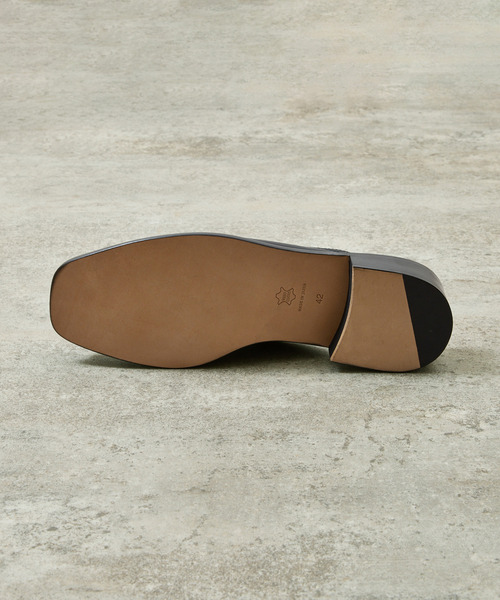 And A(アンドエー)の「PADRONE パドローネ / BL SQUARE SLIP-ON スクエアトゥレザースリッポンシューズ / PU8777-2002(サンダル・メンズ・ブラック・41/42/40)」の14枚目の写真