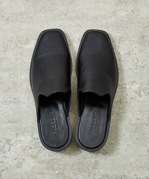 And A(アンドエー)の「PADRONE パドローネ / BL SQUARE SLIP-ON スクエアトゥレザースリッポンシューズ / PU8777-2002(サンダル・メンズ・ブラック・41/42/40)」の15枚目の写真