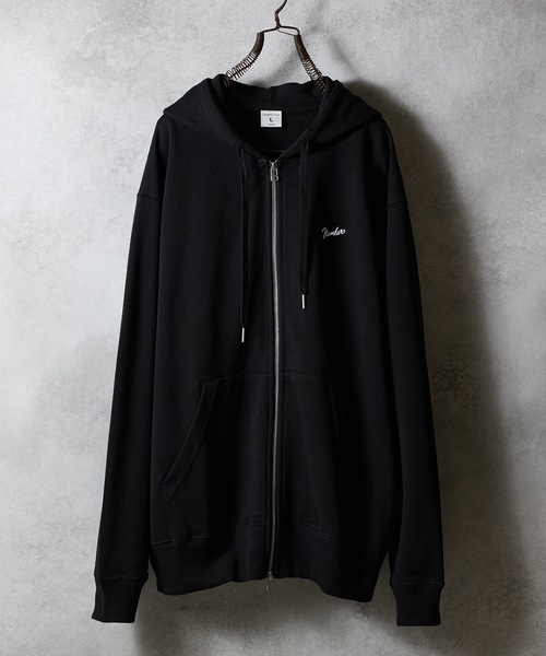 NUMBER (N)INE(ナンバーナイン)の「FIRM COTTON FULL ZIP SWEAT HOODIE / ファーム コットン ワンポイント ロゴプリント ジップアップ スウェット パーカー(パーカー・メンズ・ブラック/トップグレー・M/L/XL)」の3枚目の写真
